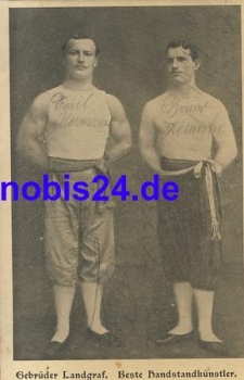 Handstand artist brothers Landgraf circus o 1906