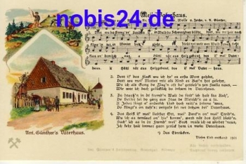 Anton Günther Mei Vaterhaus Liedkarte  *ca.1910