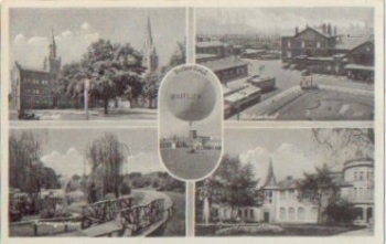 06749 Bitterfeld Bahnhof Heißluftballon *ca. 1950