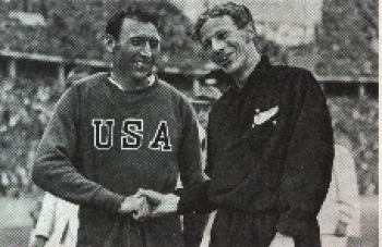 Olympische Spiele 1936 Glenn Cunningham u. Jack Lovelock, Läufer