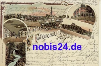 08223 Falkenstein Vogtland Litho School o 1900