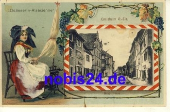 Ensisheim Anze costume embossed litho o 1917