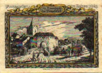 06618 Alt-Naumburg city emergency money 25 pfennigs Wenzelsthor 1921