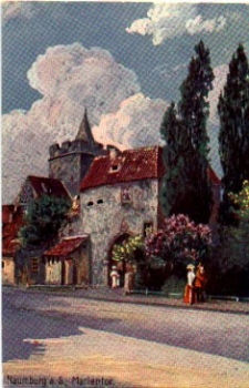 06618 Naumburg Marientor Künstlerkarte * ca. 1910