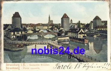 Strasbourg Alsace Covered Bridges o 1917