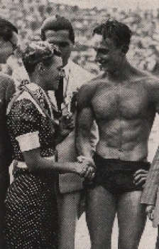 Olympic Games 1936, Willie den Ouden and Csik, freestyle swimming picture collection, no AK