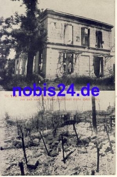 Bois La Bille castle destroyed France *ca.1915