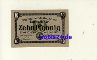 06628 Bad Kosen Emergency money ten pfennigs 1918