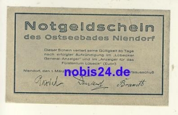 23669 Niendorf Notgeld 25 Pfennige 1921