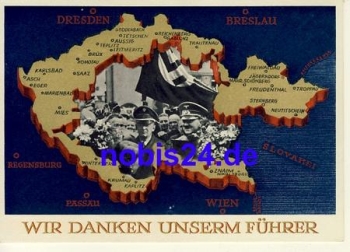 Propaganda We thank our Fuehrer postal stationery 1938