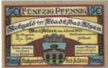 06628 Bad Kösen Städtenotgeld 50 Pfennige 1921