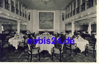 Passenger steamer "Hamburg" dining room *ca.1930