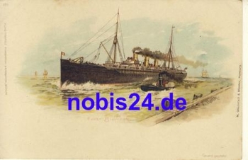 Steamship in the harbor *ca.1900
