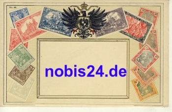 Prussia Coat of Arms Stamps German Empire *ca.1910 Embossing card