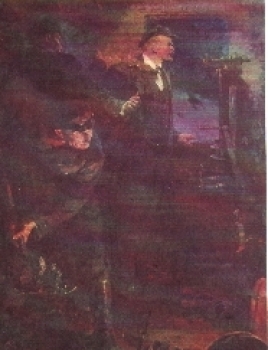 Vladimir Ilyich Lenin artist card A.M. Lopuchow * around 1970