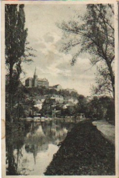 06667 Weissenfels Saalepartie mit Bergschule o 22.2.1932