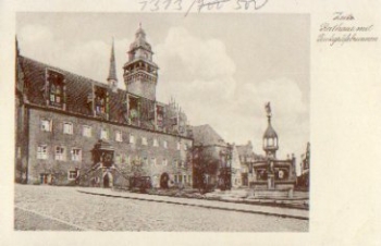 06712 Zeitz Rathaus Fingräfenbrunnen  *ca. 1920