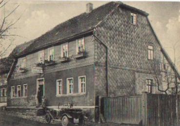 06493 Neudorf Gasthaus zum Schwarzen Bar * ca. 1910