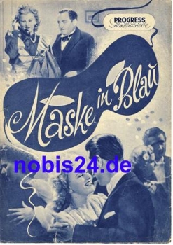 Mask in blue with Hans Moser 90/54 Progress Film Magazine A5