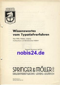 Typographical process number 6 Springer & Möller Leipzig