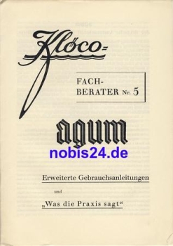 Agum specialist advisor No.5 Kloco ca.1950 issue 12 pages