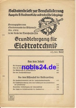 Course electrical engineering letter 43/44 ca.1942 booklet 30 pages