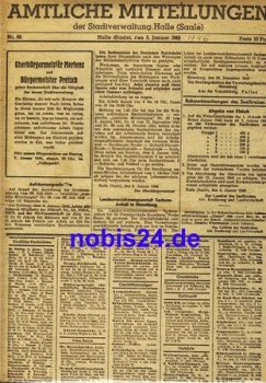 Stadtverwaltung Halle Amtliche Mitteilungen 1946 A4
