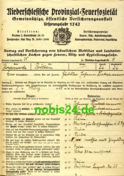 Niederschlesische Provinzial Feuersozietät 1929