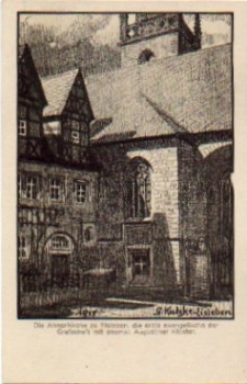 06295 Eisleben Annenkirche Artist card G. Kutzke * approx. 1930