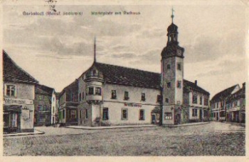 06347 Gerbstedt Marktplatz mit Rathaus o 20.5.1929