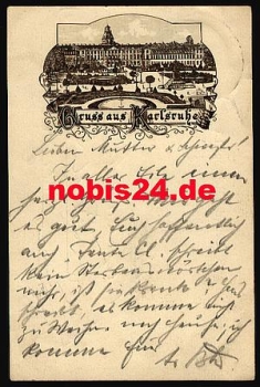 Karlsruhe forerunner AK o November 16, 1895
