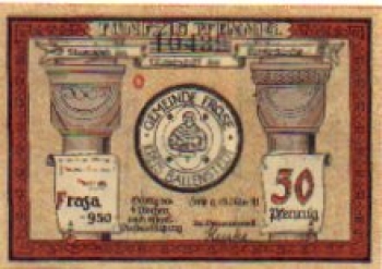 06464 Frose city emergency money 50 Pfennig column heads 1921