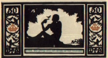 06484 Quedlinburg Städtenotgeld 50 Pfennige Reiterschar 1921