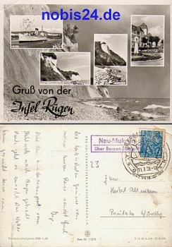 18546 Neu-Mukran country postmark on postcard o July 11, 1958