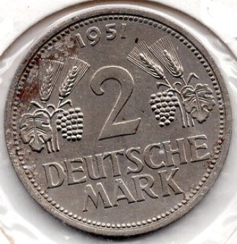 2 D-Mark 1951 F BRD