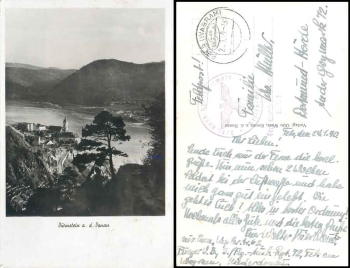 3rd Flak Training Regiment 72 Detmold Frei by detachment Reich Feldpost 2nd World War o Fels (Wagram) 2.1.1940