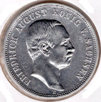 3 Mark Sachsen 1909 Friedrich August stgl
