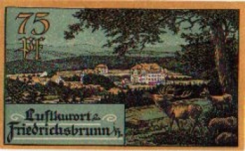 06507 Friedrichsbrunn  Städtenotgeld 75 Pfennig 1921