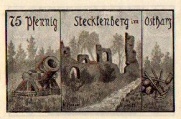 06507 Stecklenberg city emergency money 75 pfennigs 1921