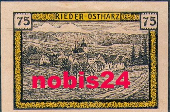 06507 Rieder-Ostharz city emergency money worth 75 pfennigs 1921