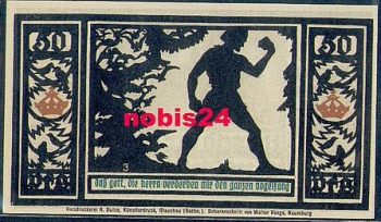 06484 Quedlinburg Städtenotgeld  50 Pfennige 1921
