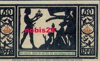 06484 Quedlinburg Städtenotgeld Wert 50 Pfennige 1921