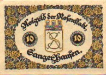 06526 Sangerhausen, city emergency money, value 10 Pfennig 1921