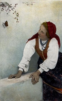 Butterfly with woman, woman in costume o 1.6.1917