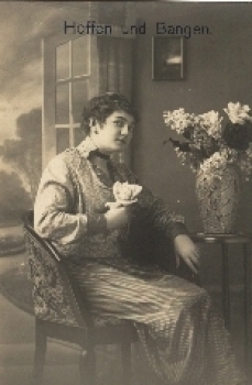 Young woman hope and fear saying (No. 34627-5) * ca. 1920