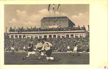 Football 1954 game scene Hungary vs. England 4:1