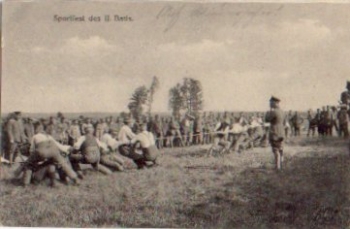 Tauziehen Sportfest des II. Batls, 1. WK o 20.10.1916