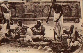 India Calcutta Burning ghat light incineration * ca.1910
