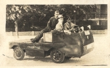 Electric carts, driving instructor, real photo, o 08.06.1926