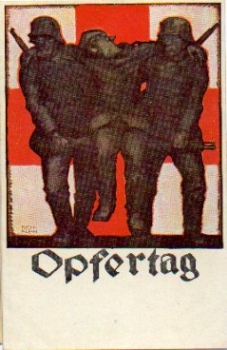 1. WK Sacrifice Day 1917 Red Cross artist card R. Joh. Klein